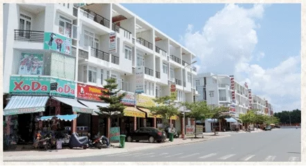 nhà mẫu long châu phố chợ