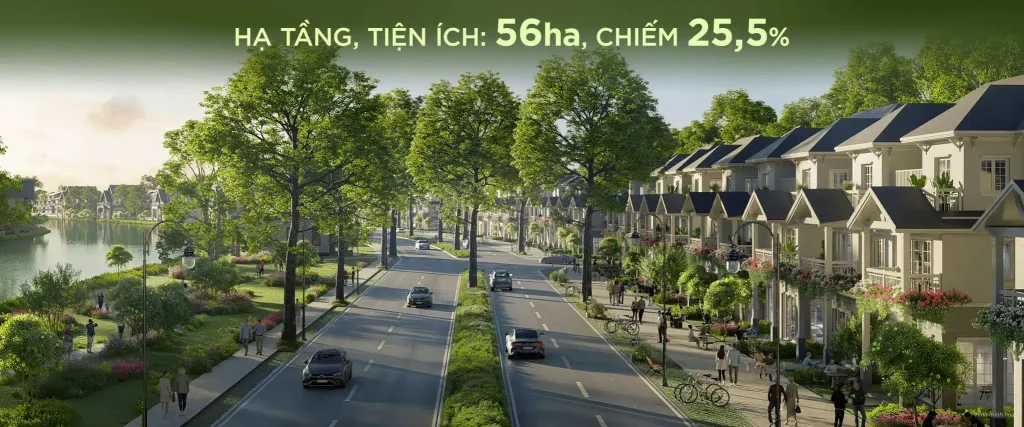 Diện tích hạ tầng và tiện ích eco retreat