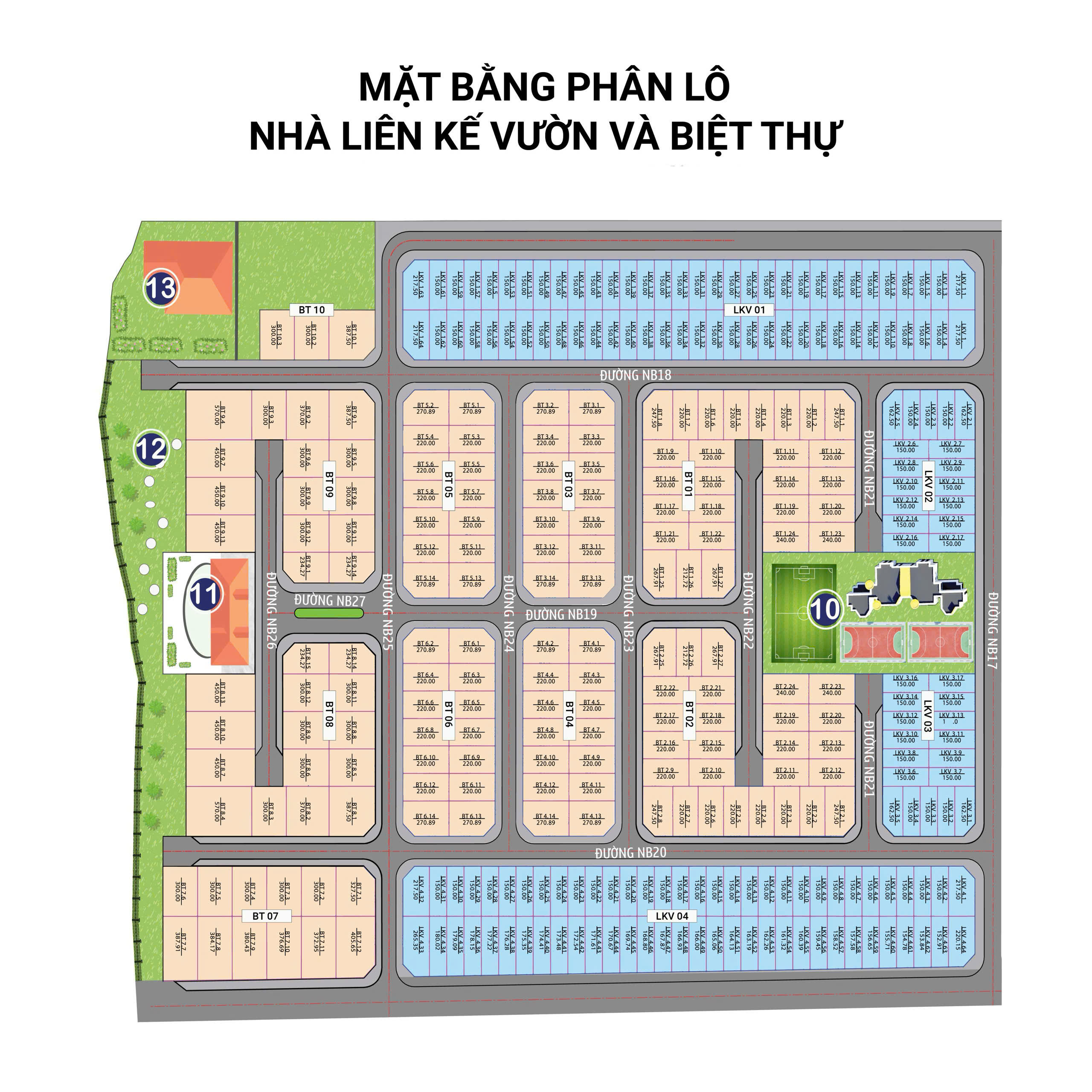 Mặt bằng nhà liên kế garden riverside
