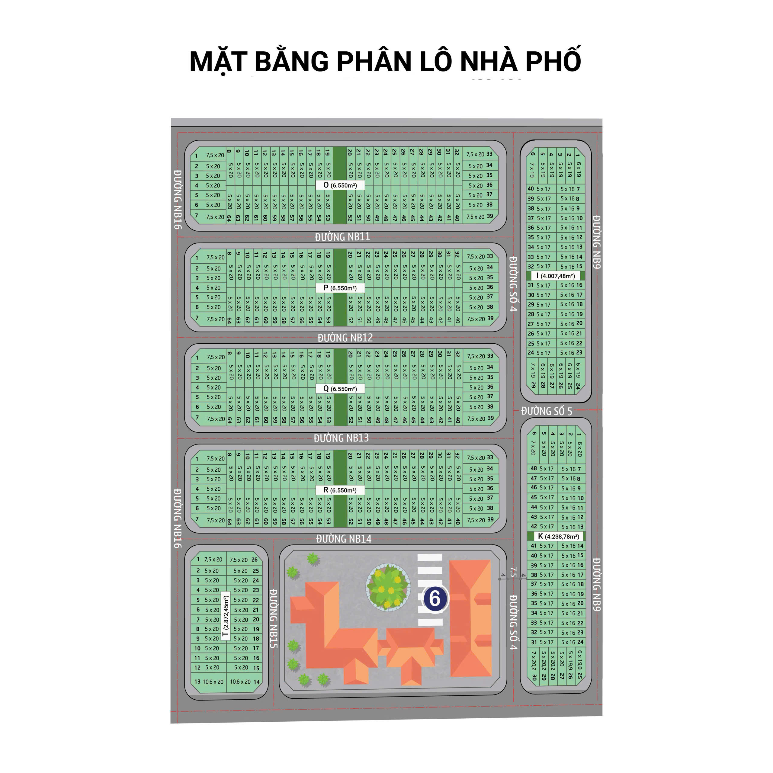 mặt bằng nhà phố garden riverside