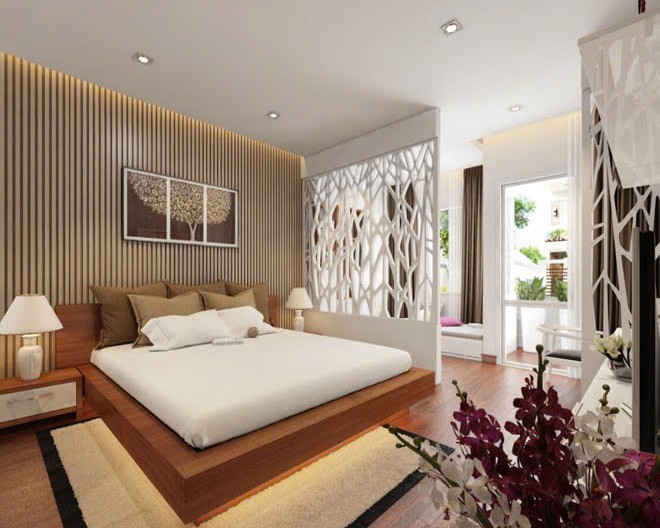 Phòng ngủ nhà mẫu dự án Thủ Thừa Phú Thanh Residence