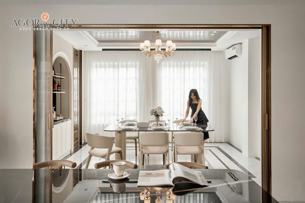 Phòng bếp nhà mẫu agora city